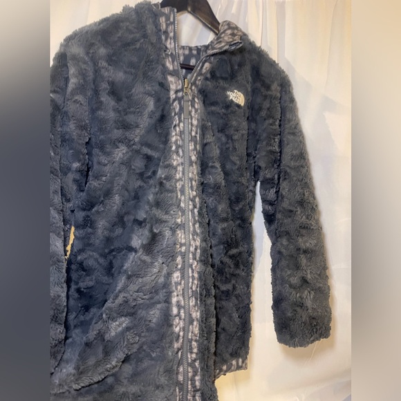 The North Face Kids' Mossbud Swirl Reversible Water Repellent Hooded Jacket XL - Picture 9 of 10